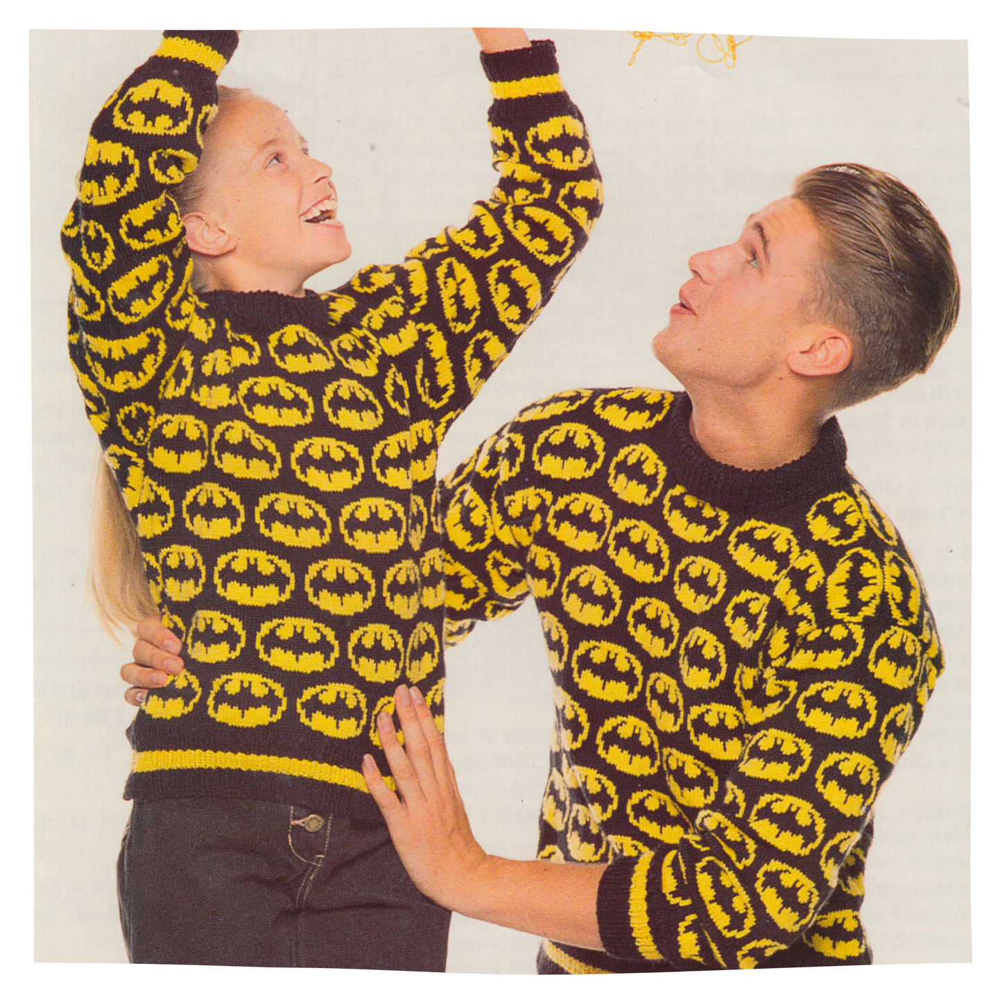 Batman Sweater for Children Vintage Knitting Pattern