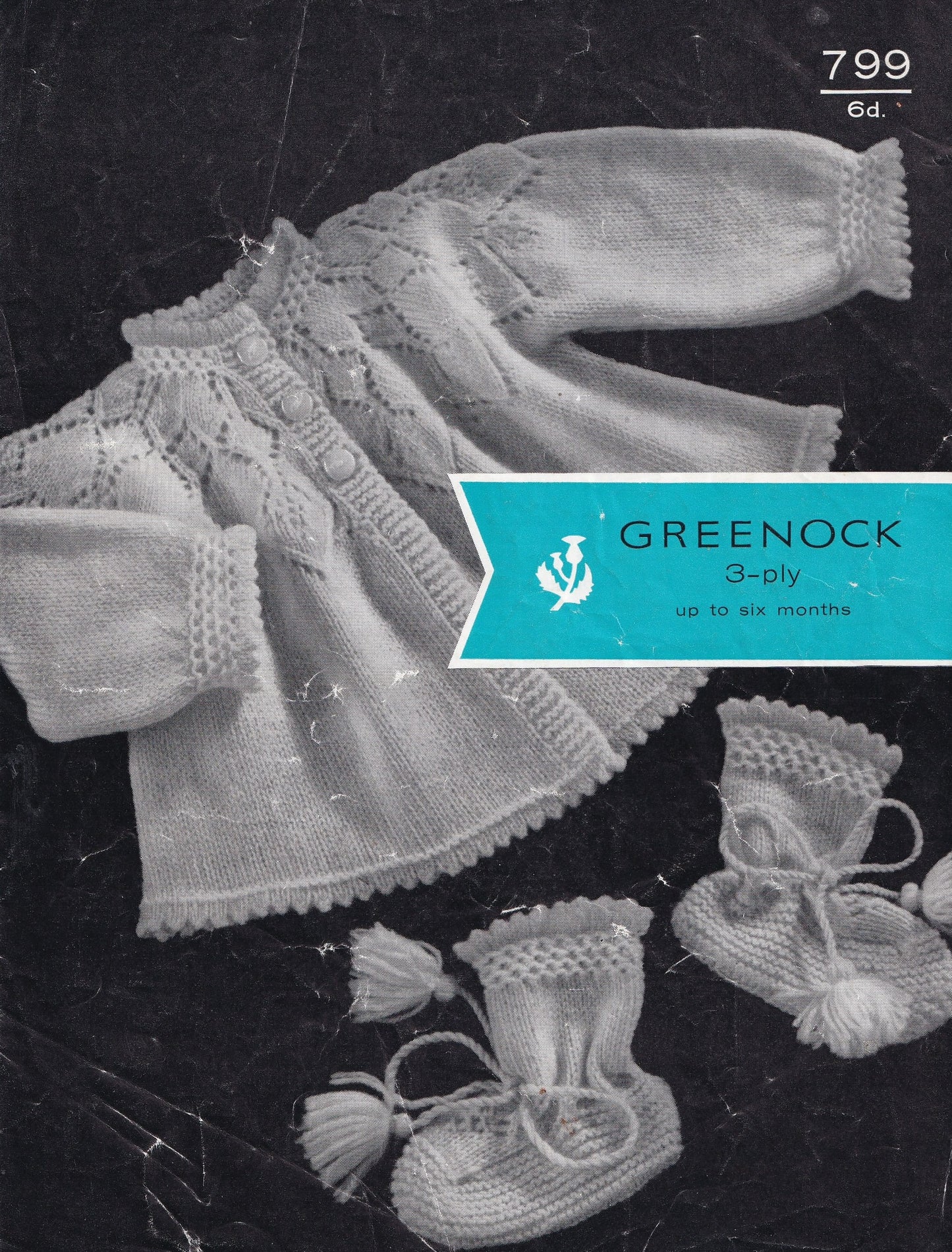 3 Ply Matinee Coat and Booties Set Pattern