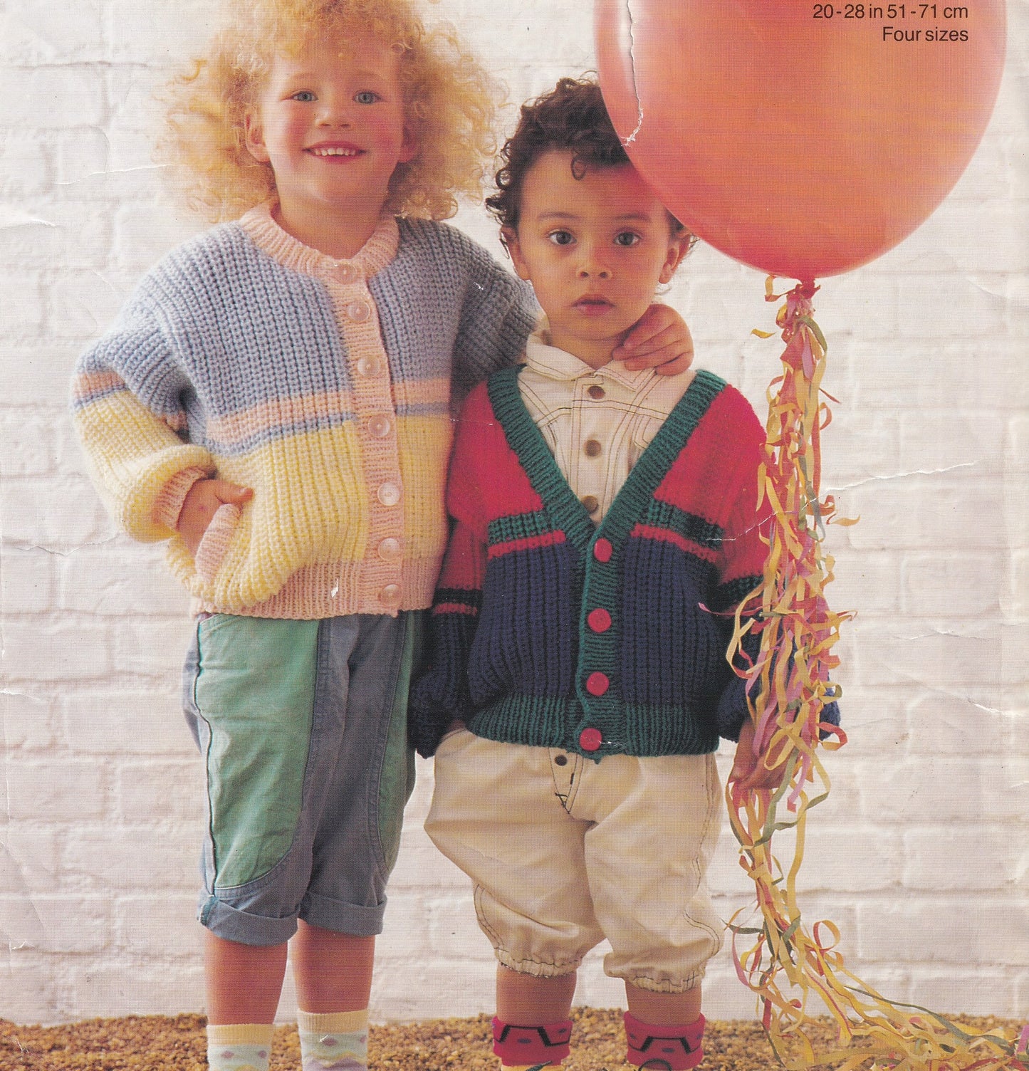 V and round neck cardigans for toddlers and children knitting pattern