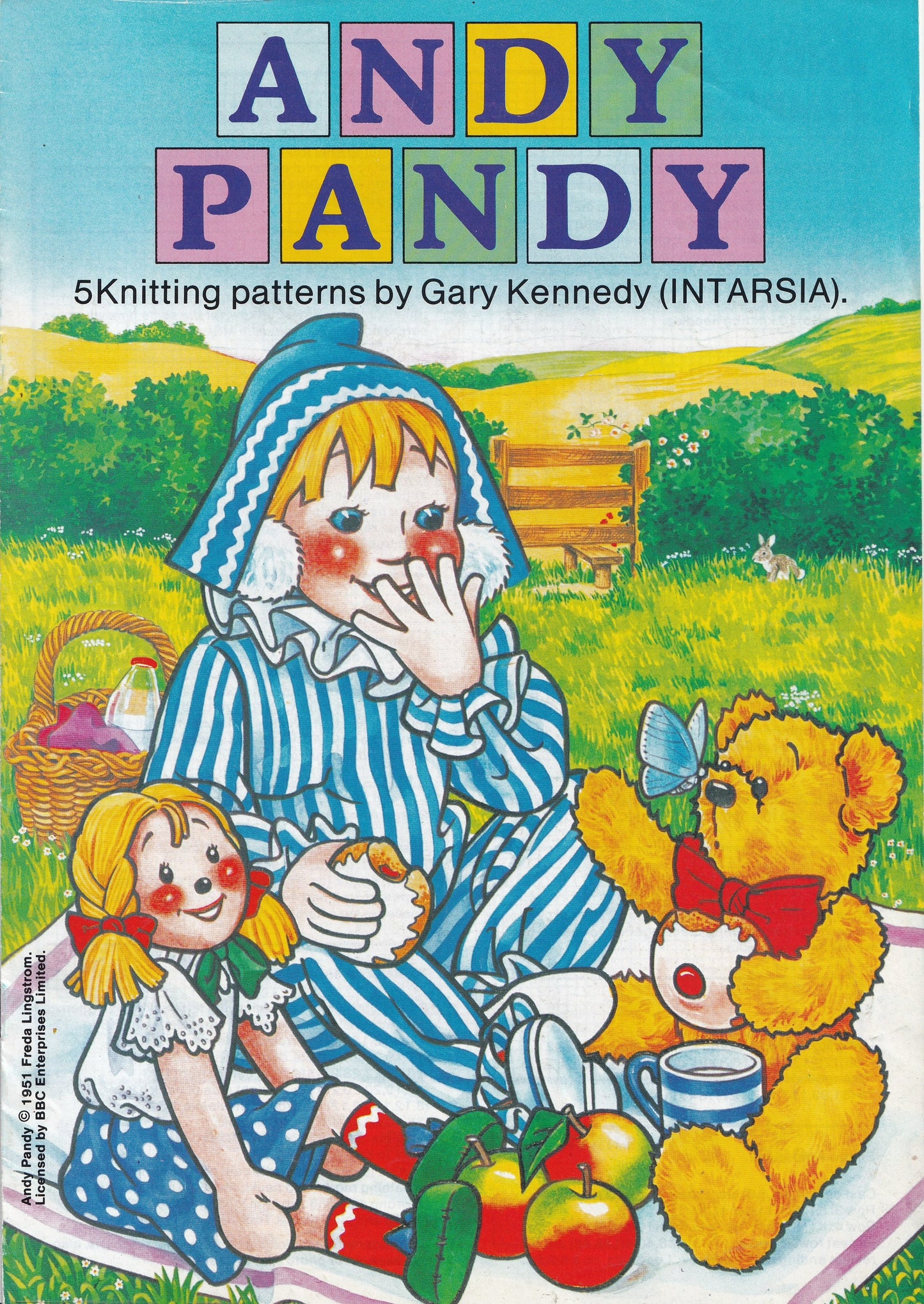 Andy Pandy Intarsia Picture Sweaters Knitting Pattern