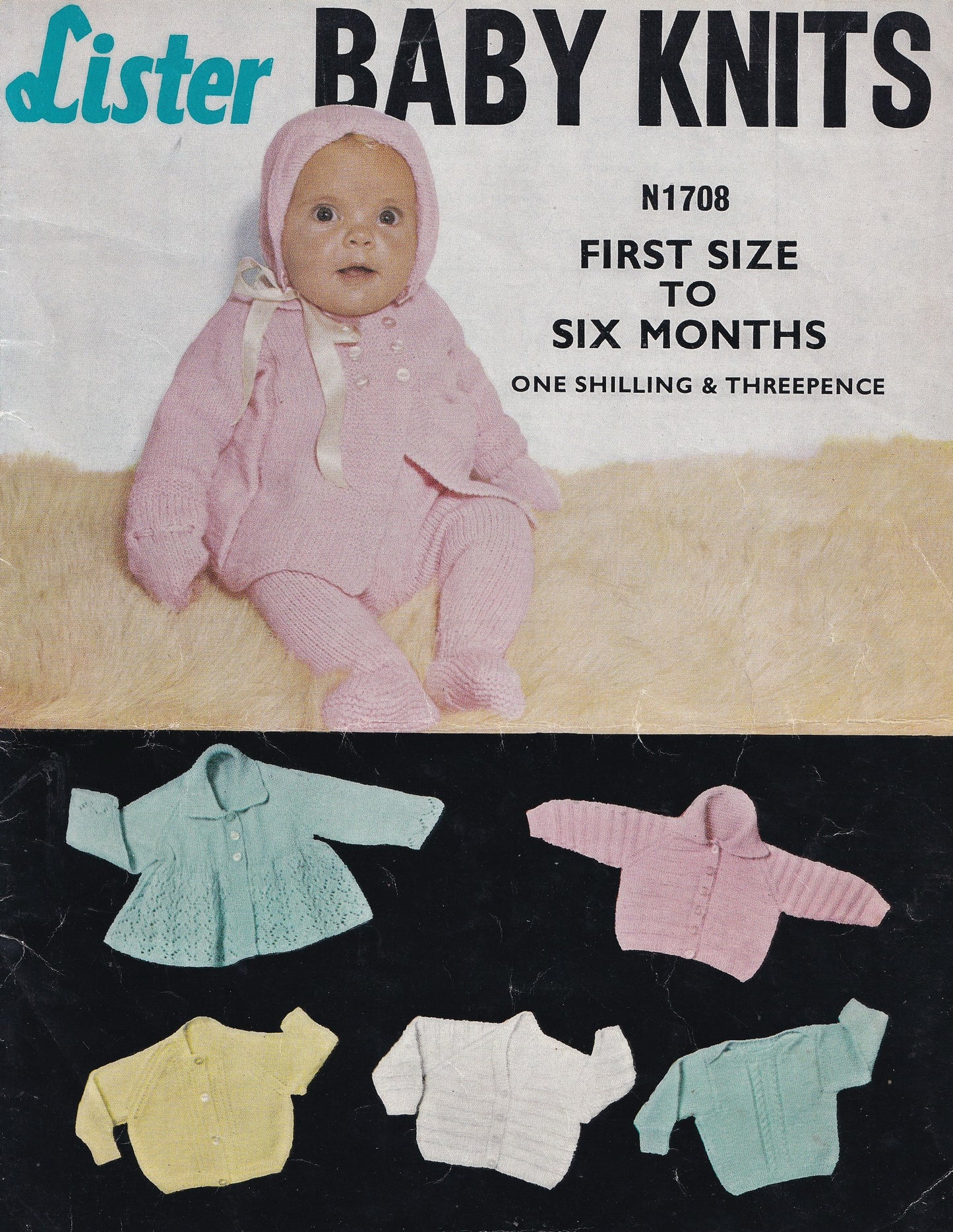 Lister Baby Knits N1708 - collection of baby cardigans
