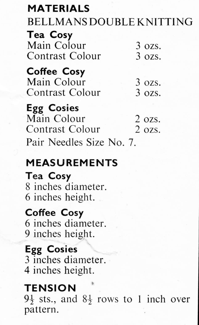 Free Vintage Tea Cosy Knitting Pattern