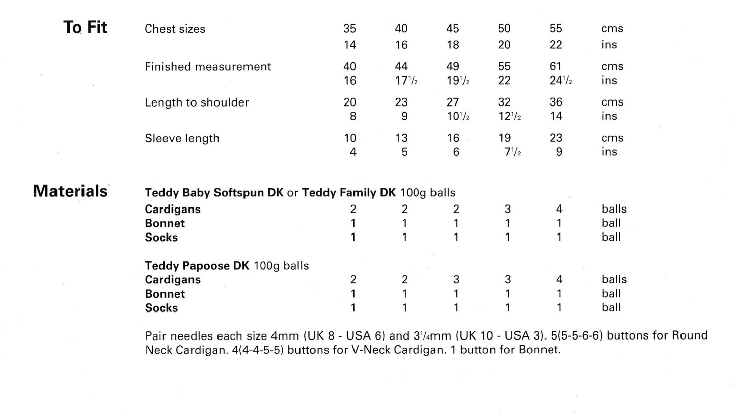 Baby Cardigan Bonnet and Socks Set Knitting Pattern