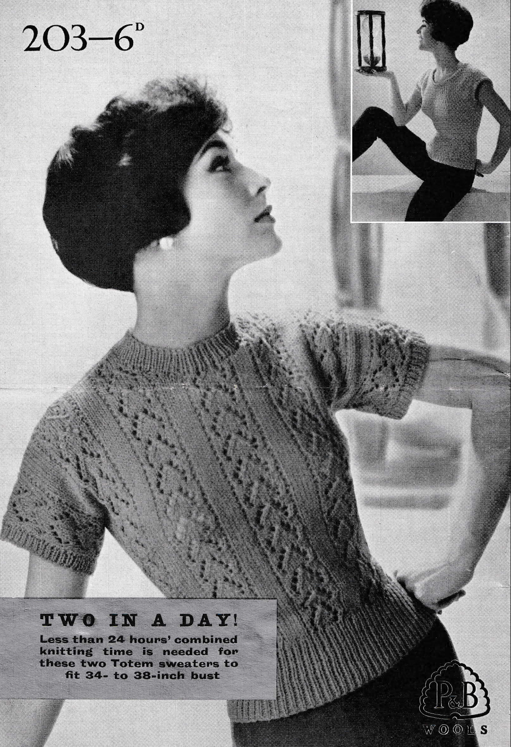 Quick Knit Ladies Tops Vintage Knitting Pattern