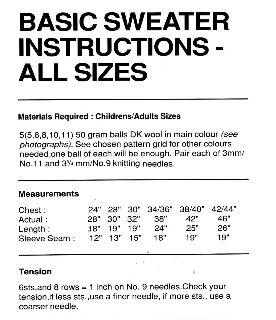 Sesame Street Intarsia Sweaters Knitting Pattern