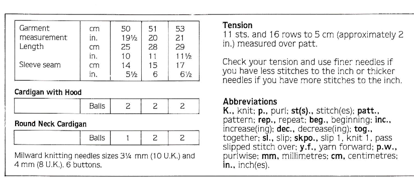 Baby cardigan set with or without hood