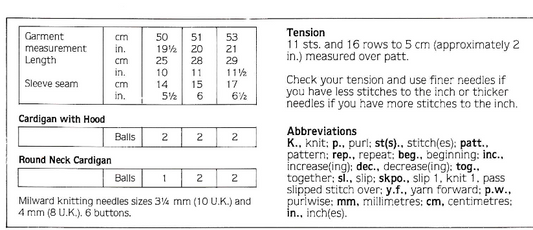 Baby cardigan set with or without hood
