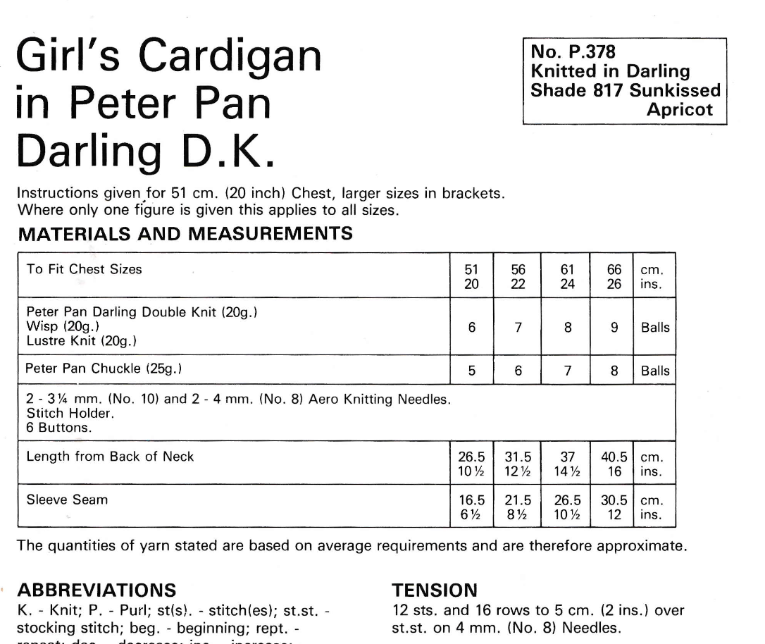Little Girls Lace Panel Cardigan Knitting Pattern