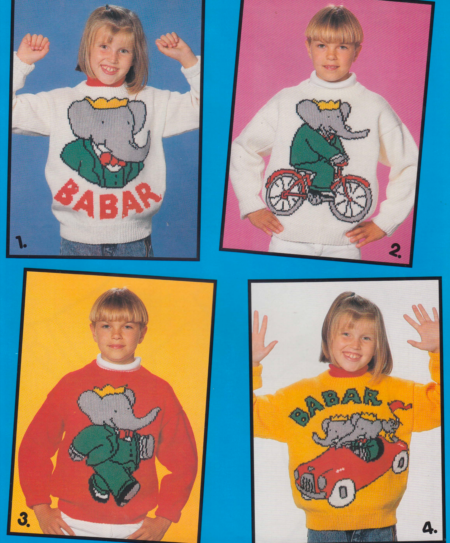 Babar the Elephant Picture Sweaters Knitting Pattern