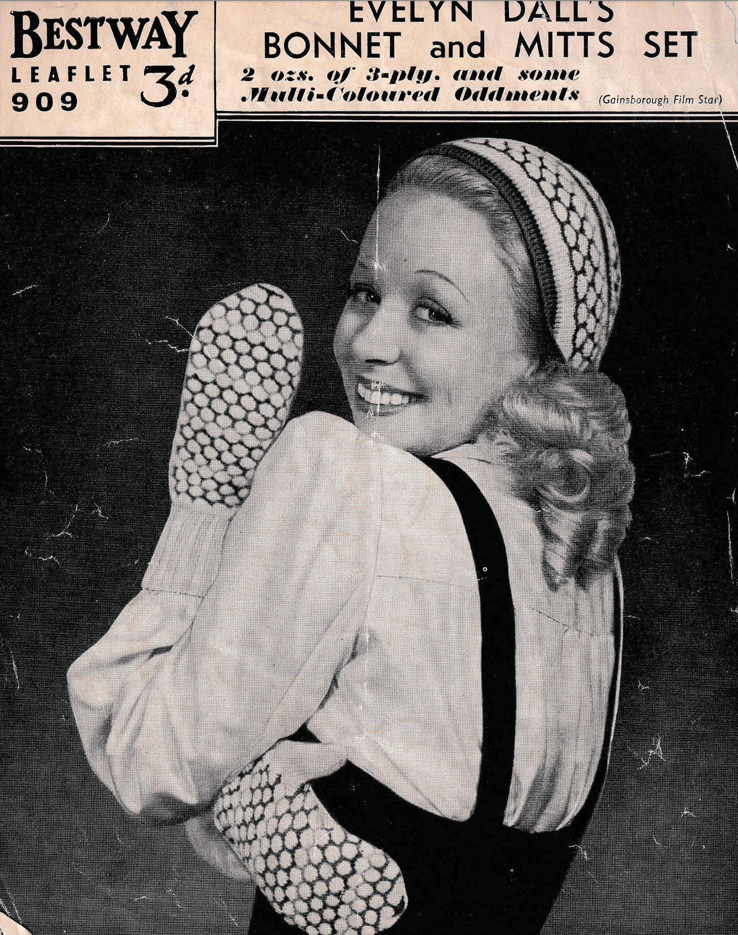 Bonnet and Mittens for Women Knitting Pattern