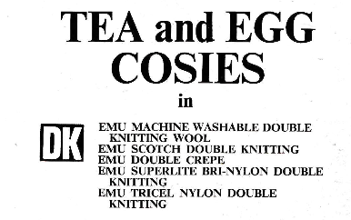 Vintage Tea and Egg Cosies Knitting Pattern