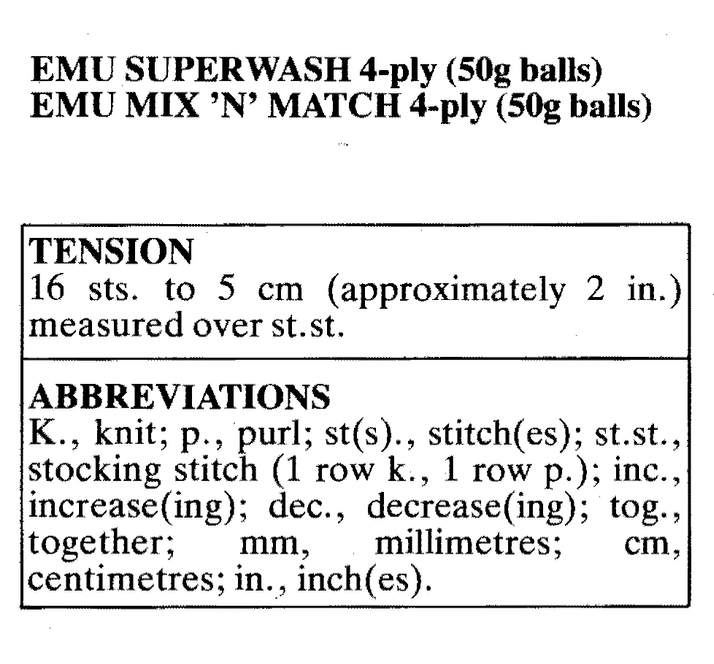 Sindy Exercise Aerobics Outfit Vintage Knitting Pattern PDF – 12 Inch Doll