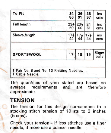 Ladies Aran V Neck Sweater Knitting Pattern PDF – 34 to 38 Inch Bust