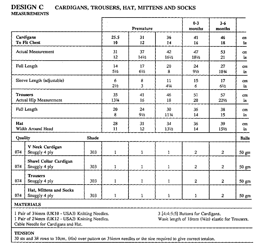 Baby Pam Set Vintage Knitting Pattern - 4 Ply