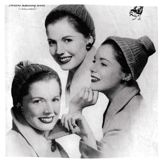 Vintage Knitting Pattern for Ladies Caps
