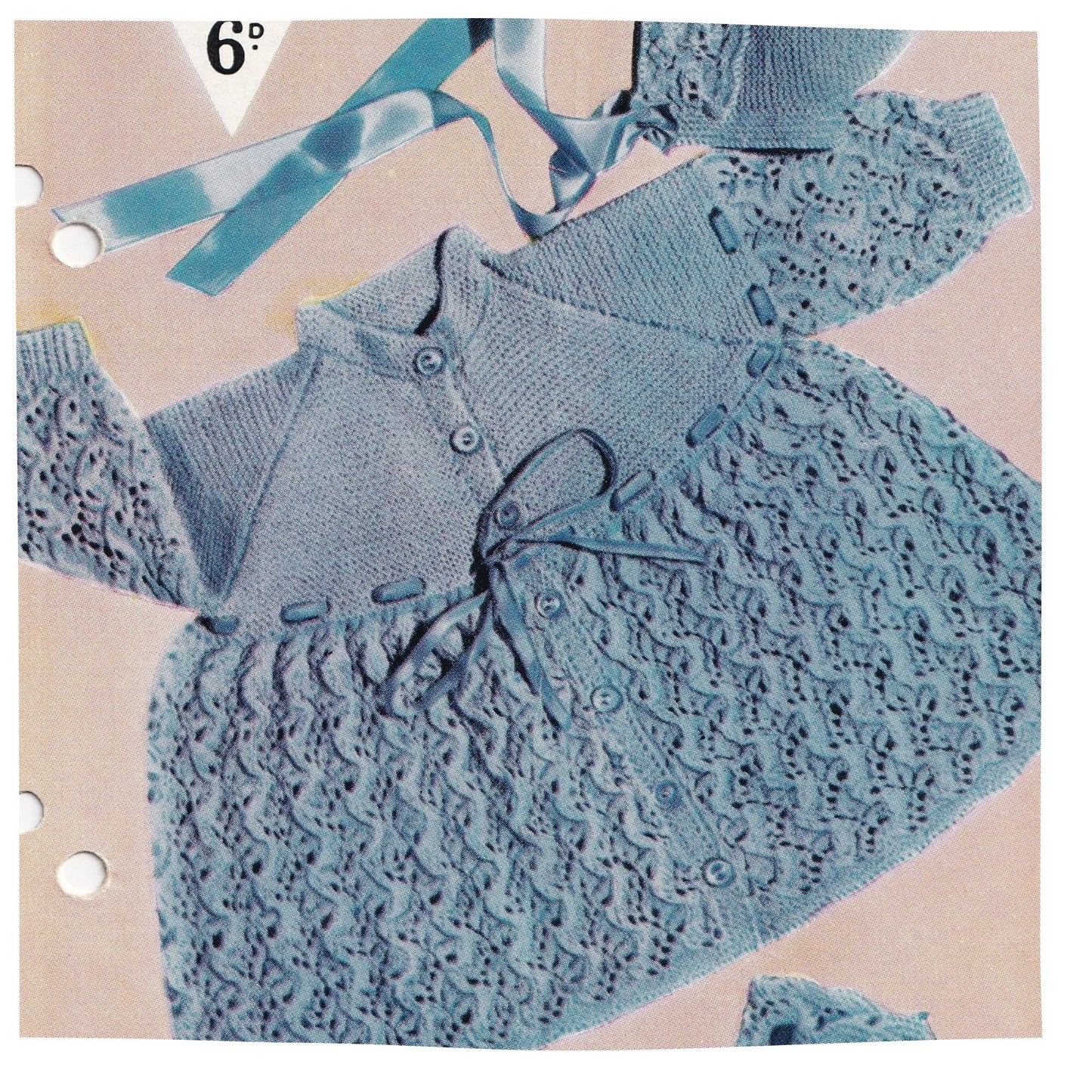 Vintage 3 Ply Matinee Coat and Booties Set Pattern
