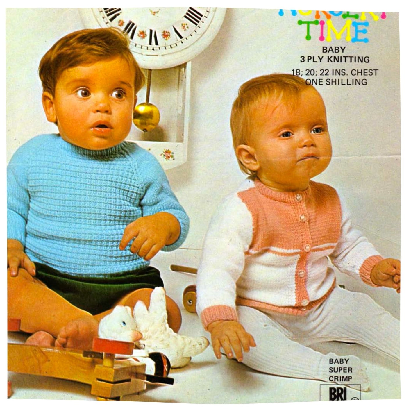 Vintage 3 Ply Baby Cardigan and Sweater Set Knitting Pattern