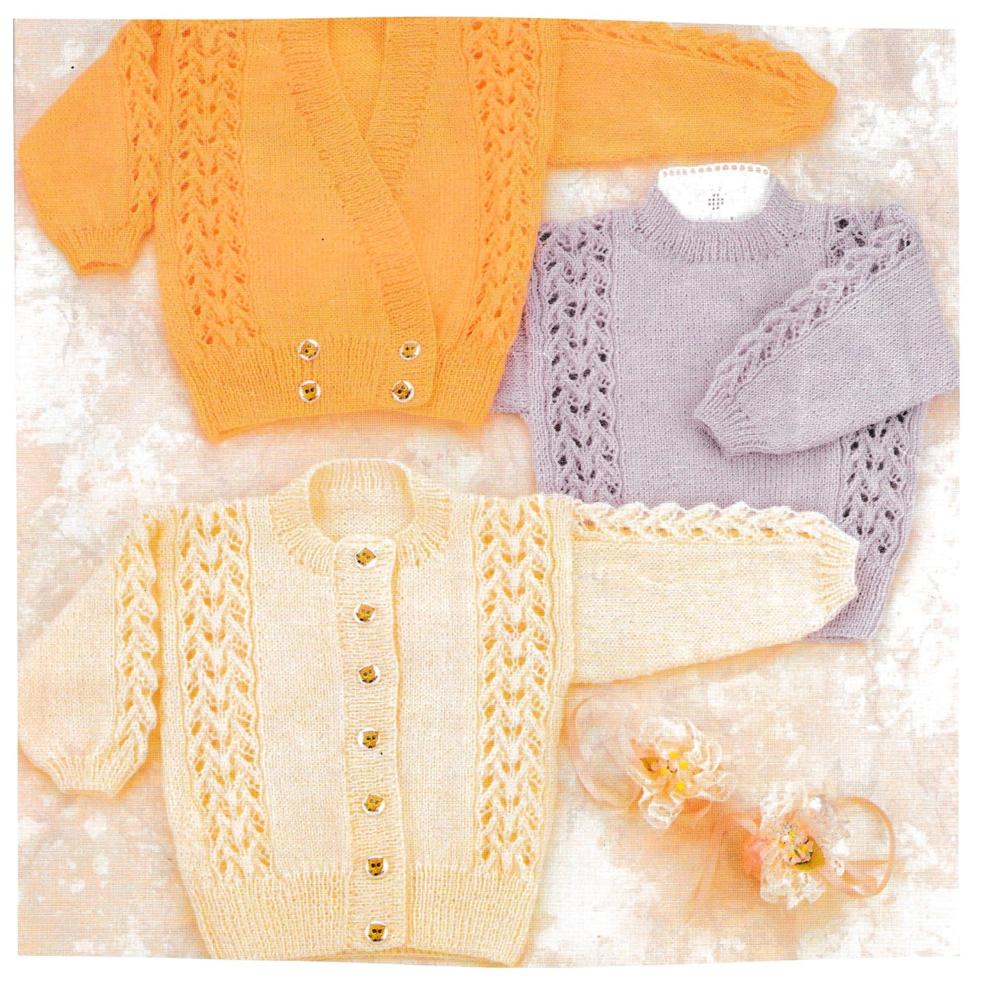 Vintage 3 Ply Baby Cardigan Knitting Pattern
