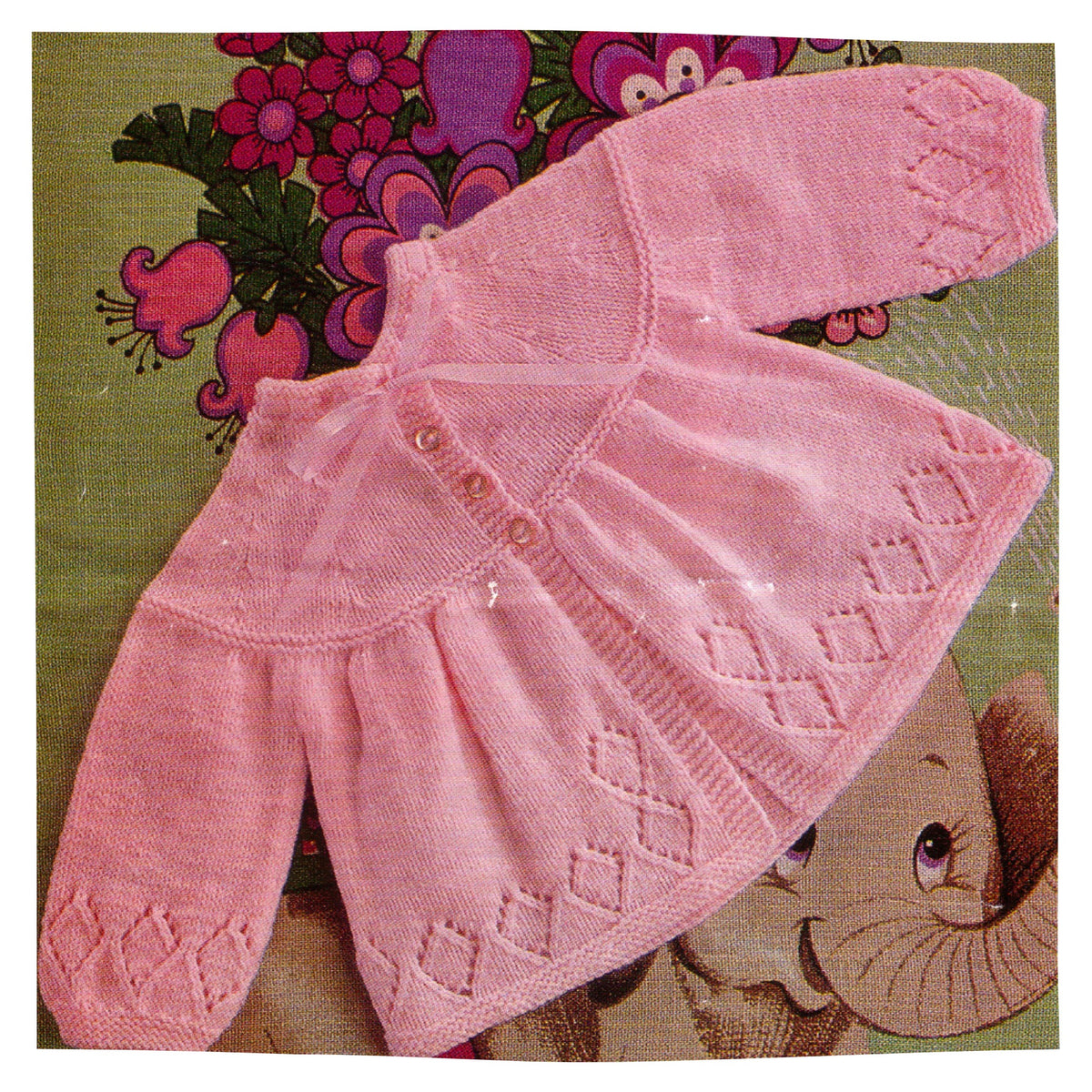 Baby Matinee Jacket Knitting Pattern PDF – 3 or 4 Ply, 17 to 19 Inch Chest