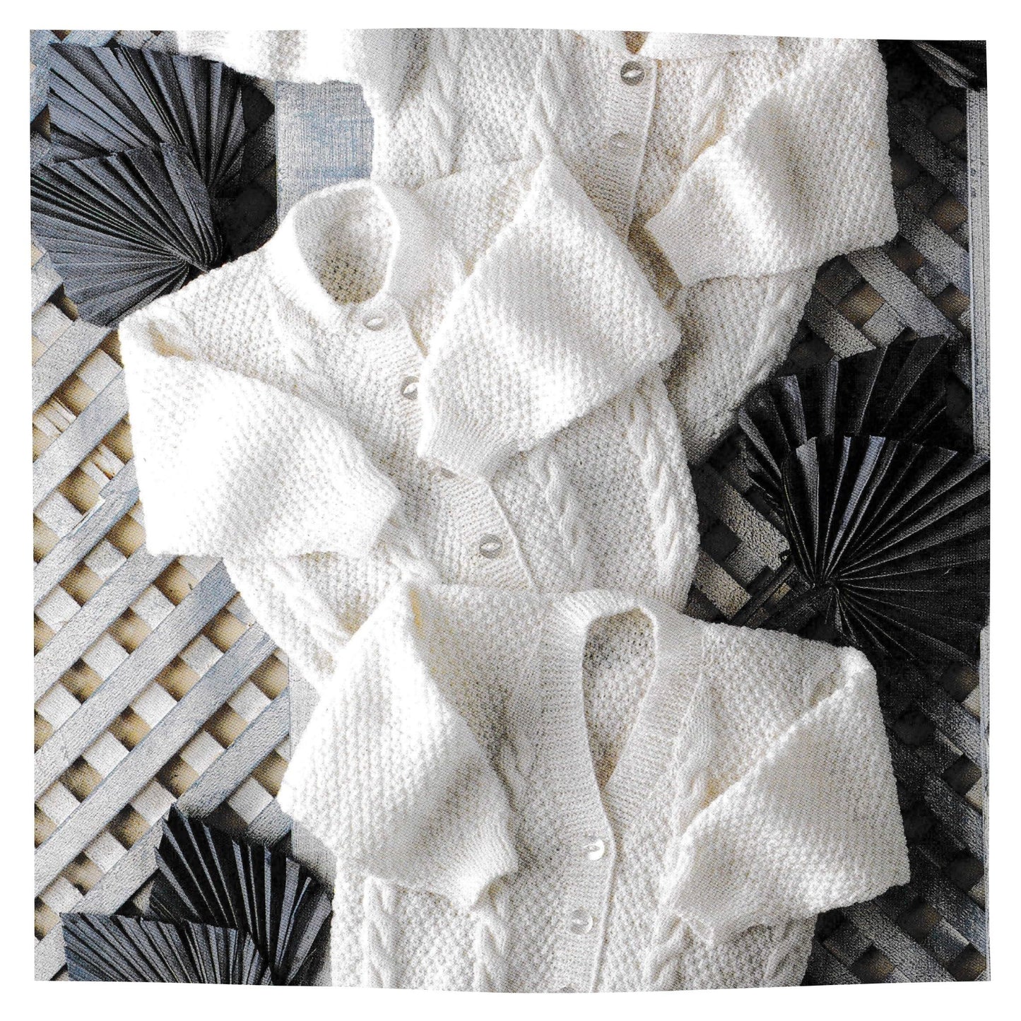 4 Ply Baby Cardigans including Premature Baby Size Knitting Pattern PDF