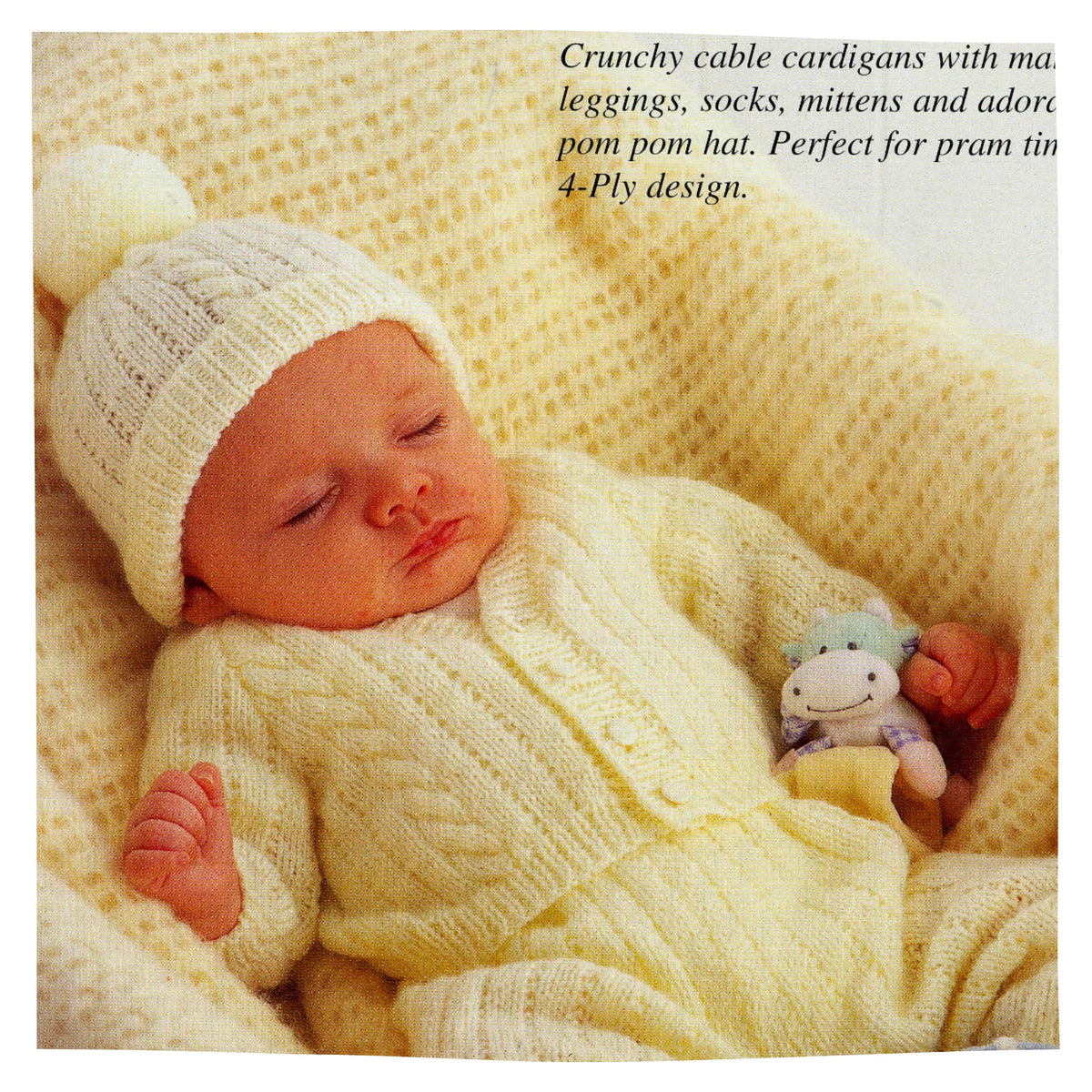 Baby Pam Set Vintage Knitting Pattern - 4 Ply