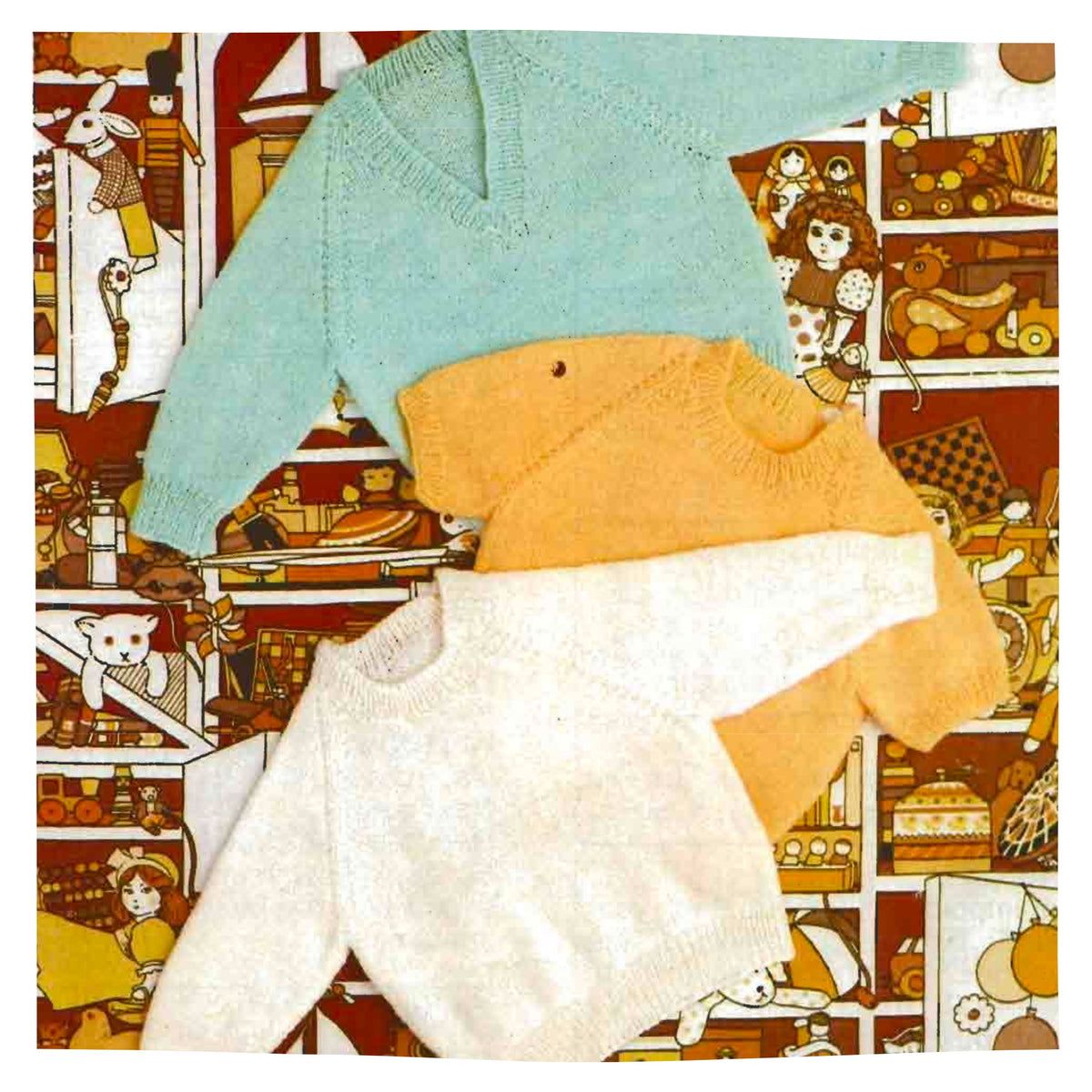 Baby Sweaters Knitting Pattern PDF in 4 Ply – 18 to 22 Inch Chest