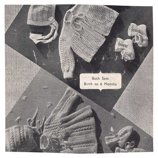 Weldons Knitwear A920 3 Ply Matinee Coat Bonnet and Booties Set Pattern
