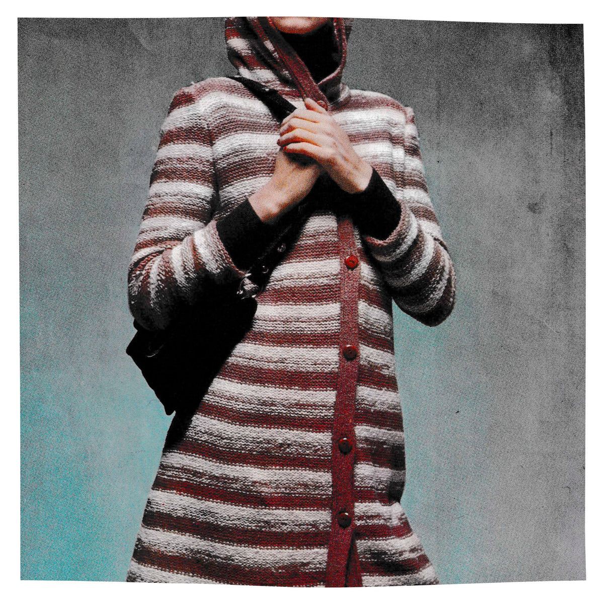 Women's Inside-Out Hooded Coat Knitting Pattern PDF
