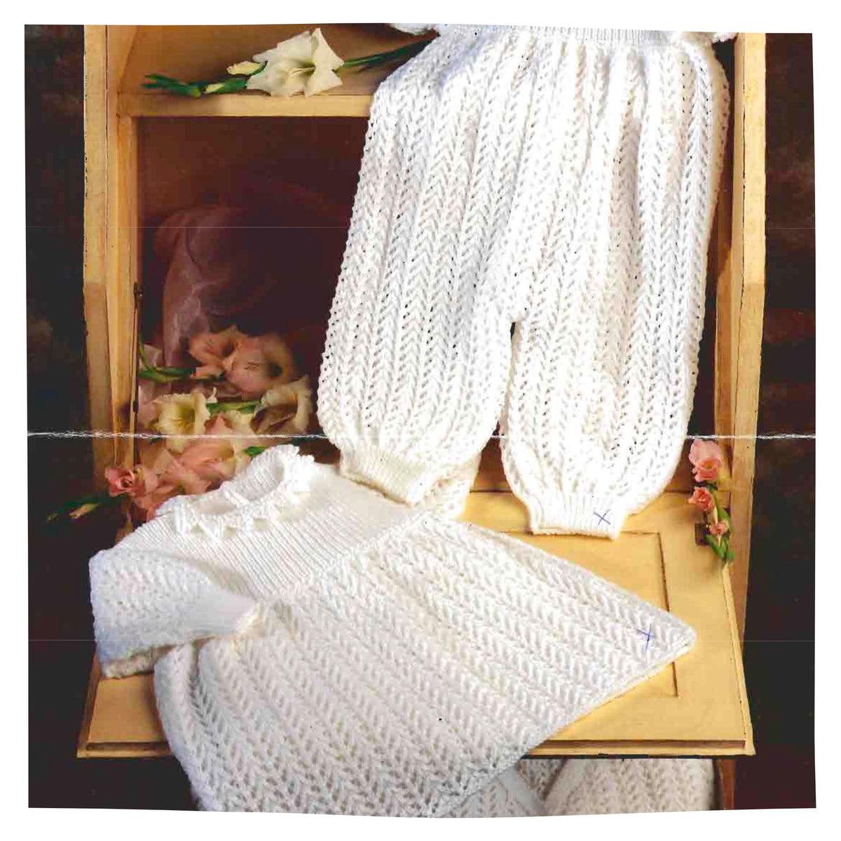 Baby Lace Dress and Romper Suit Knitting Pattern PDF – 4 Ply