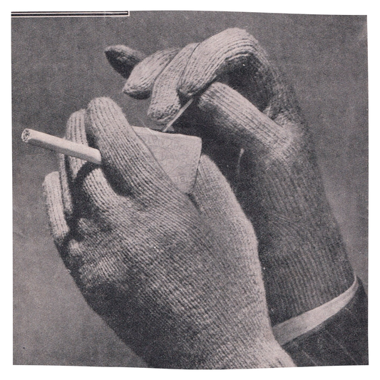 knitting pattern for men's gloves in 4 ply