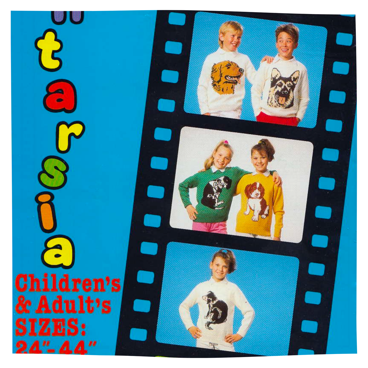 Dog Intarsia Picture Sweaters Knitting Pattern