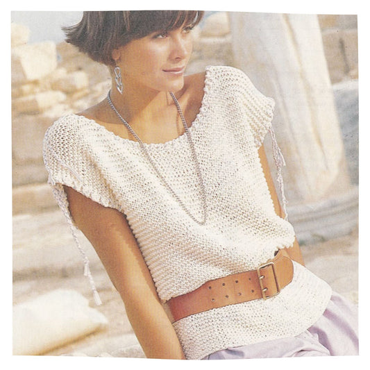 Summer Top for Women Knitting Pattern - Easy Knit