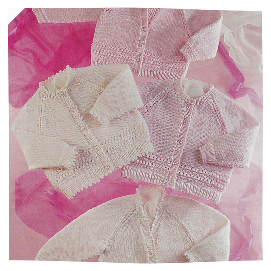 Baby Cardigans in 4 Ply inc premature size