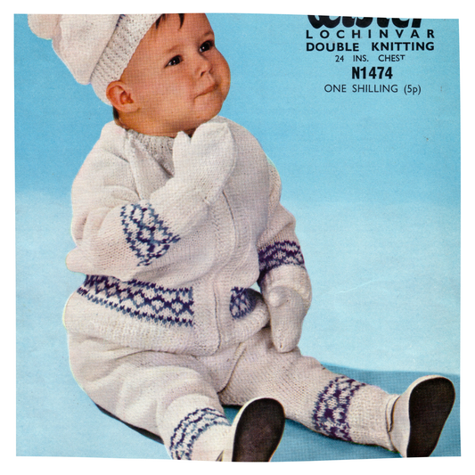 Toddler Trousers and Jacket Suit Vintage Knitting Pattern