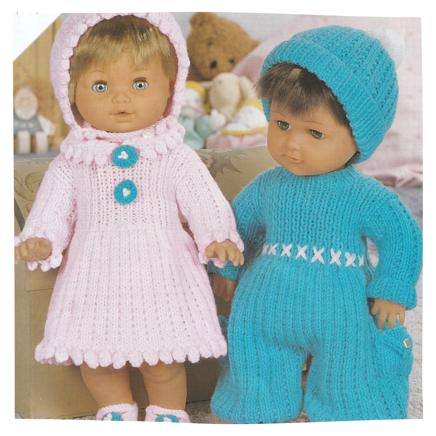 Dolls Clothes Knitting Pattern for Boy and Girl