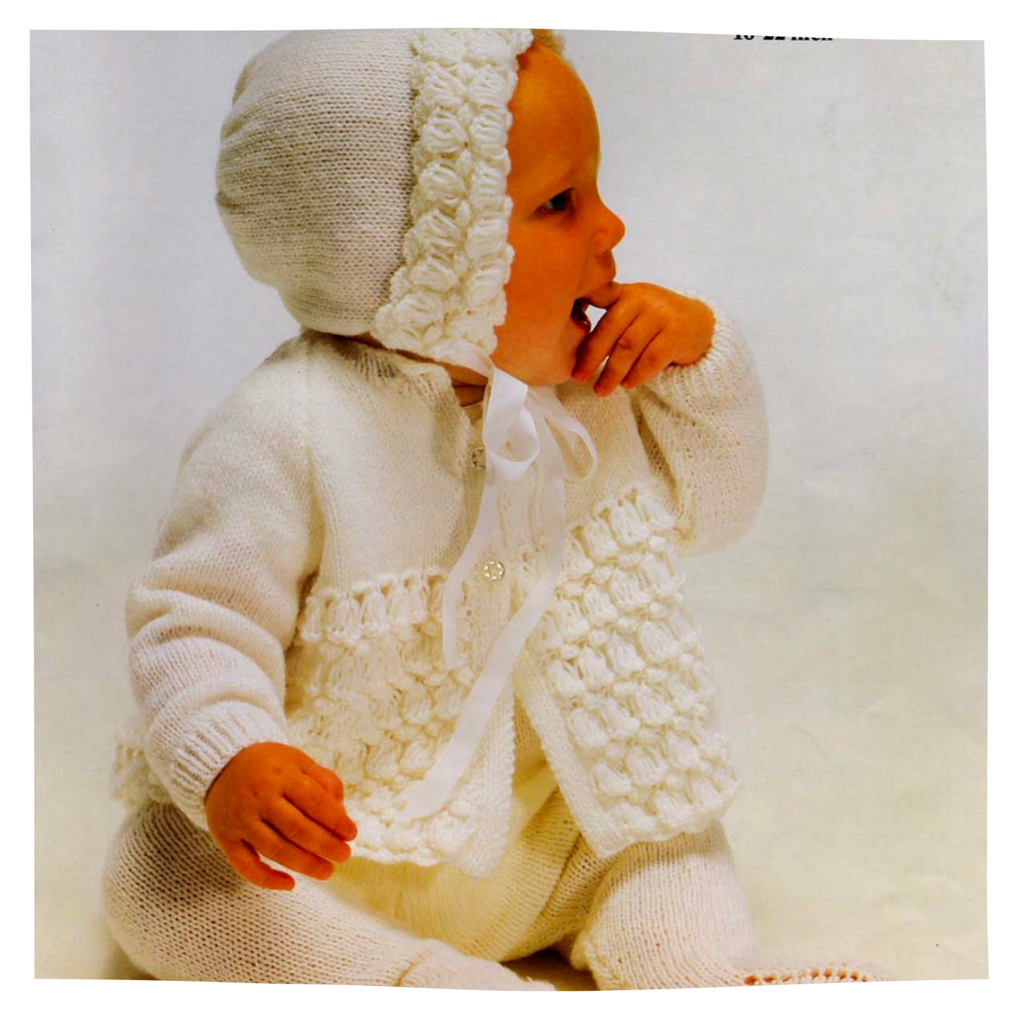 Baby jacket and Hat Set in 4 ply Knitting Pattern