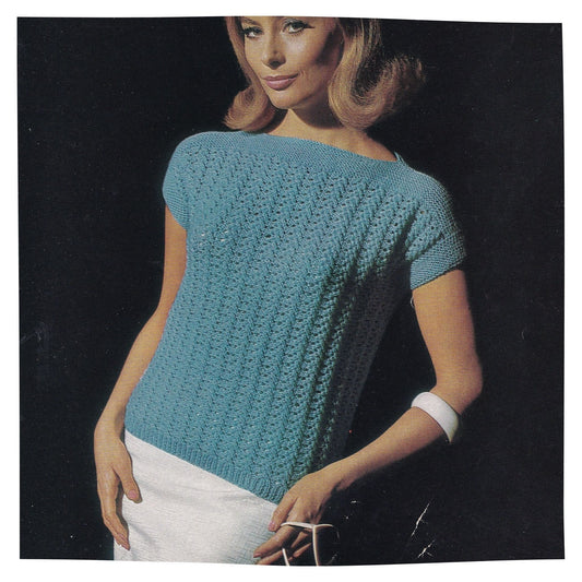 Women's Summer Top Vintage Knitting Pattern