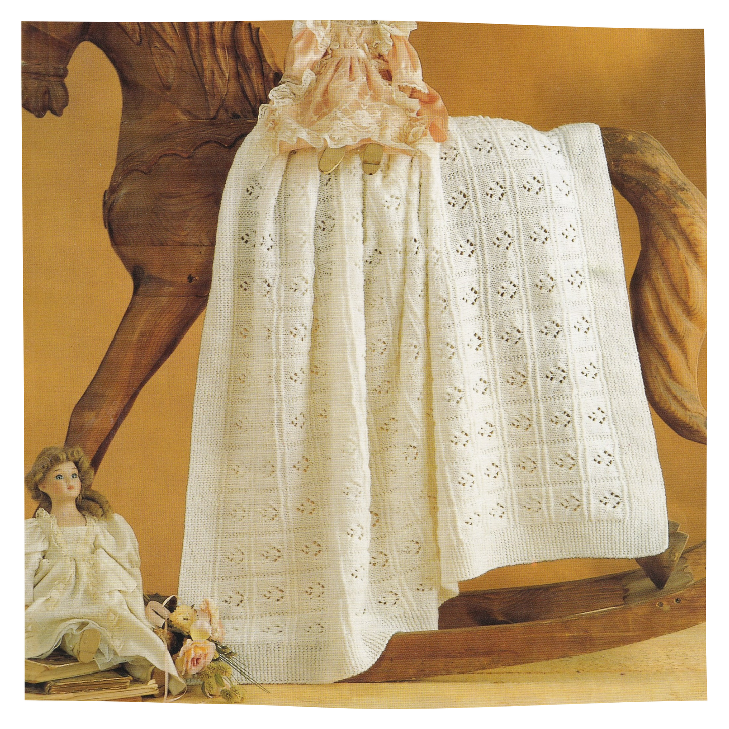 Baby Shawl Vintage Knitting Pattern