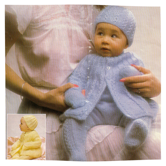 Baby Cardigan Jacket and Hat Set