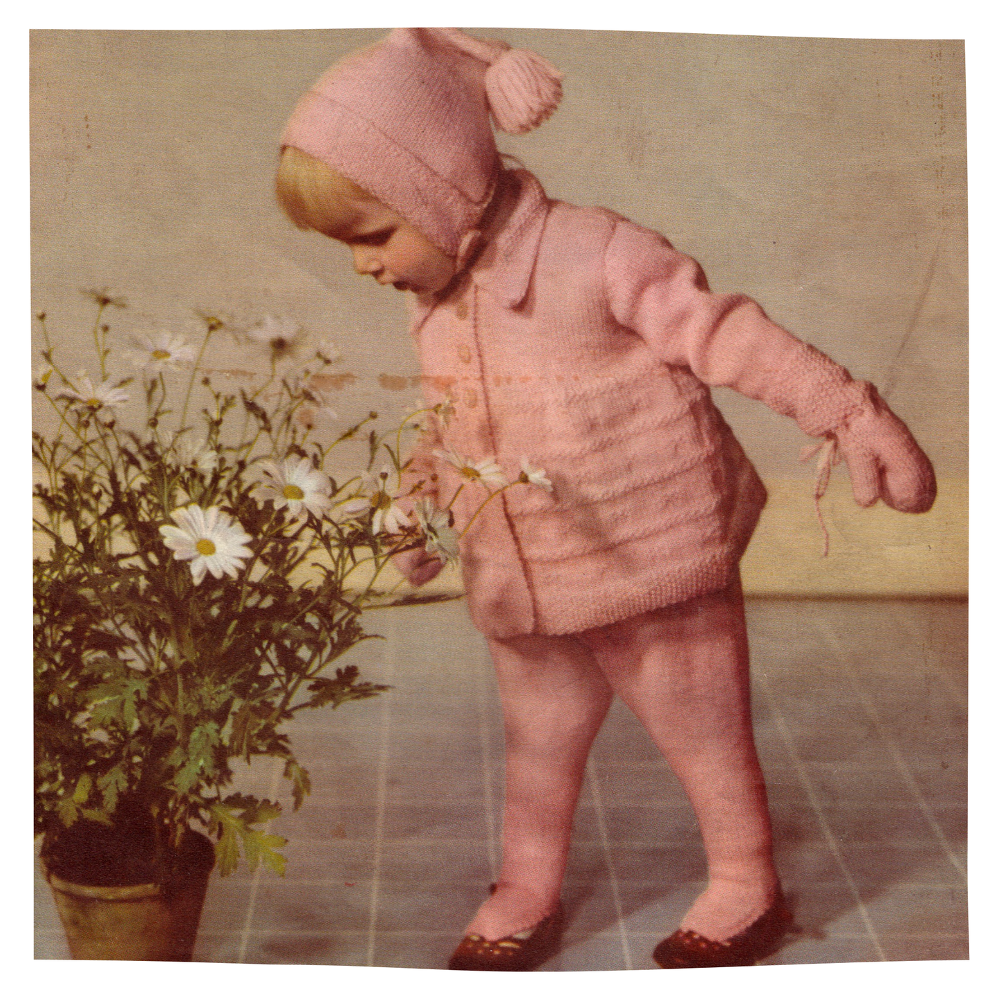 Girls Pram Set Vintage Knitting Pattern