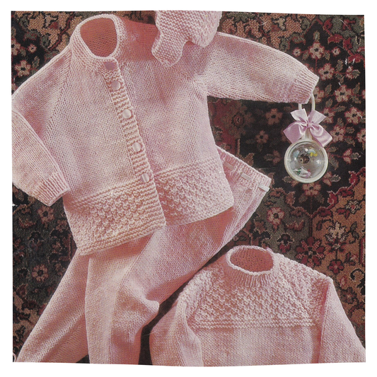 Baby Pram Set Vintage Knitting Pattern