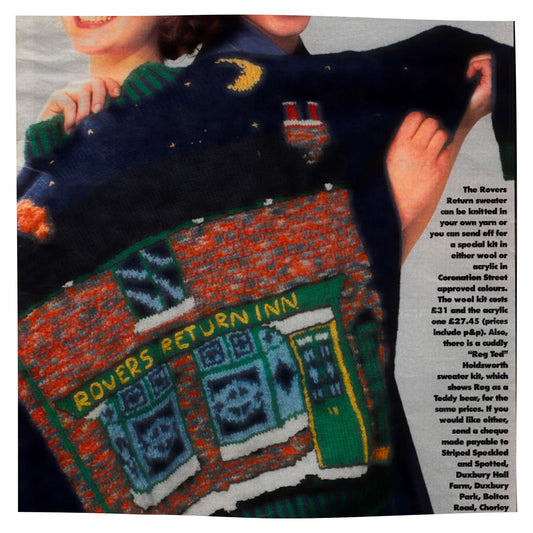 Coronation Street Rovers Return Picture Sweater Knitting Pattern