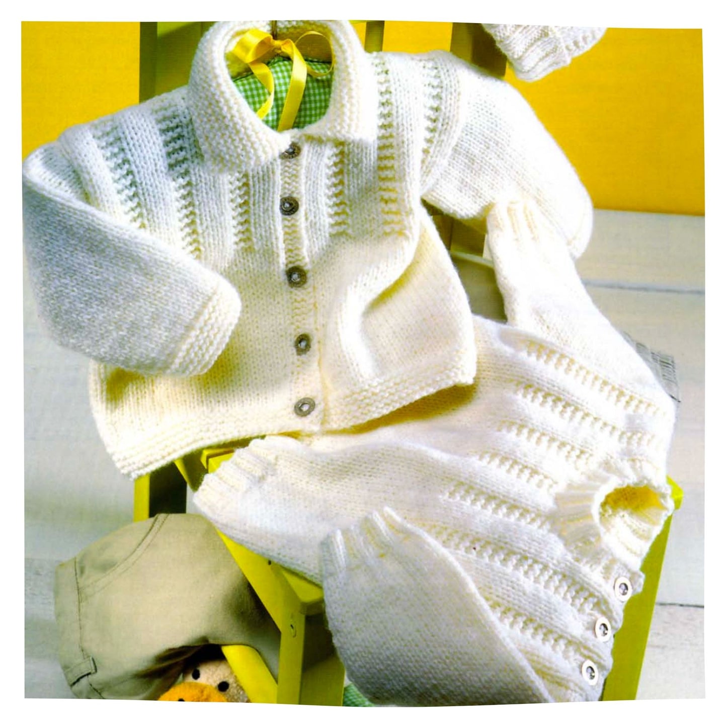 Baby Sweater and Jacket Set Easy Knitting Pattern