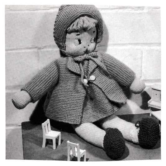 Miranda Rag Doll Vintage Knitting Pattern plus Dolls Clothes