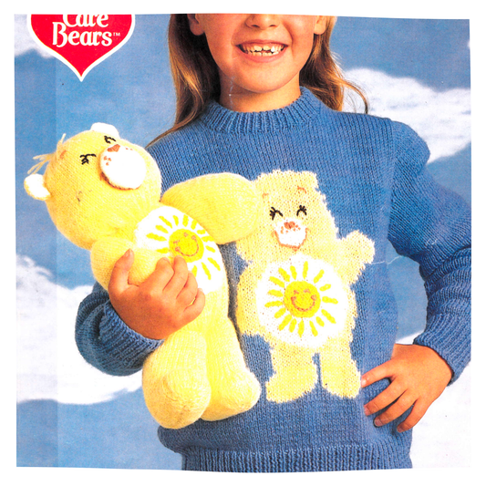 Care Bears Toys and Intarsia Picture Sweaters Knitting Pattern