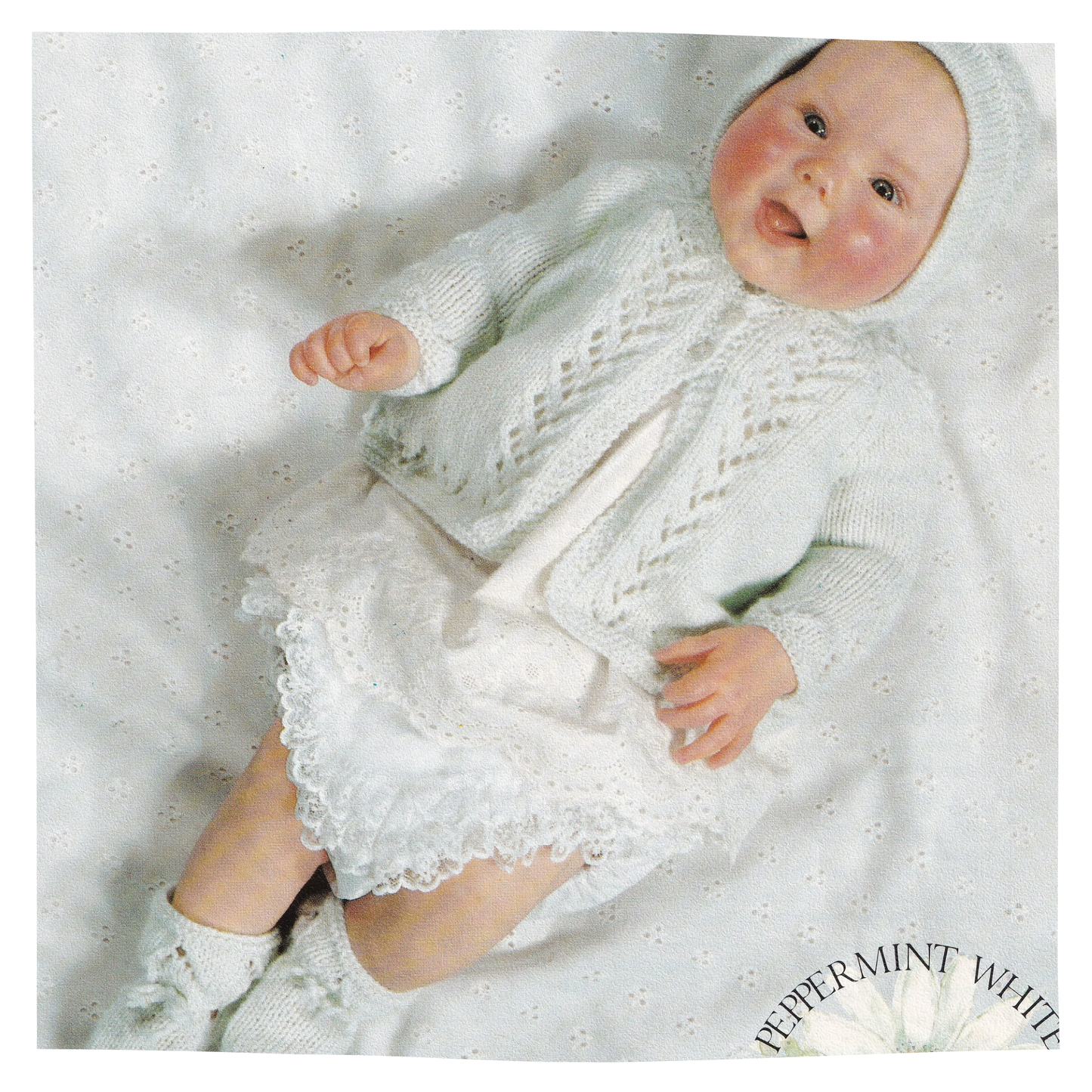 Vintage Baby Matinee Coat Cardigan Bonnet and Booties Set