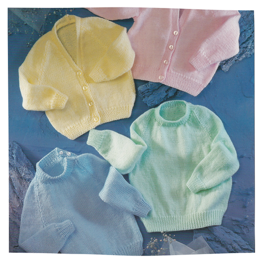 Plain baby cardigans and sweaters including premature baby size