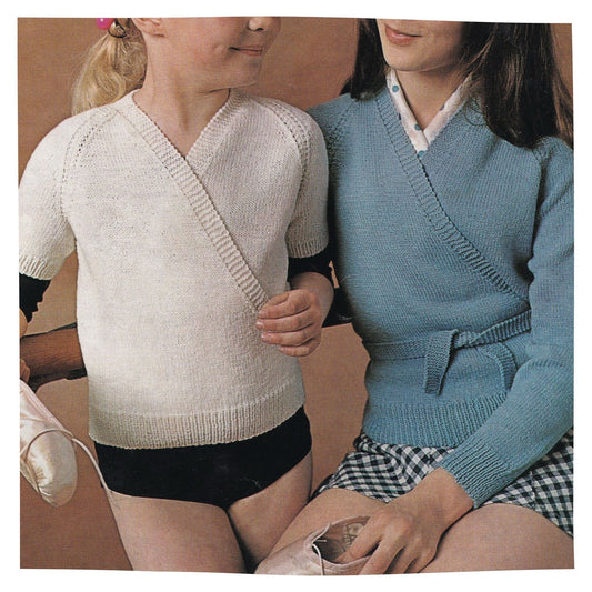 Girls 4 ply Ballet Cardigan Knitting Pattern