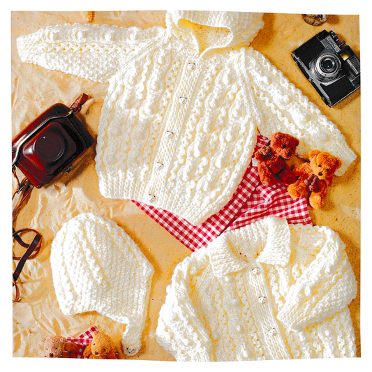 Baby Aran Jacket Vintage Knitting Pattern