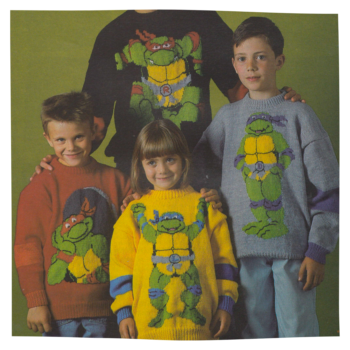 TMNT Intarsia Picture Sweaters Knitting Pattern